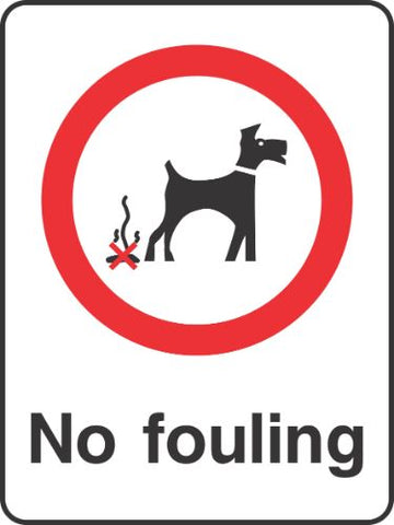 No Fouling Sign A No Fouling Sign A