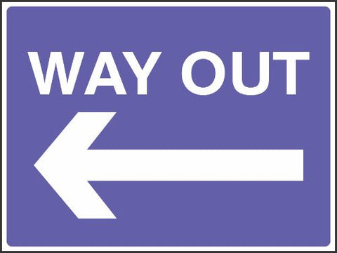 Way out Left Sign Way out Left Sign