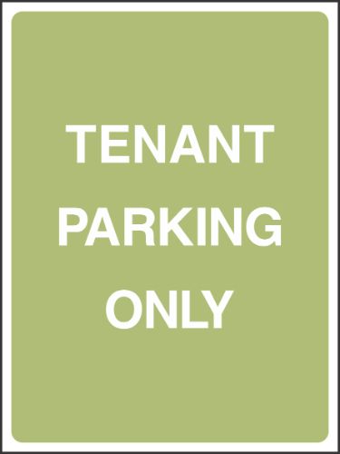 Tenant Parking Only Sign