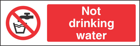 Not drinking water Sign Not drinking water Sign