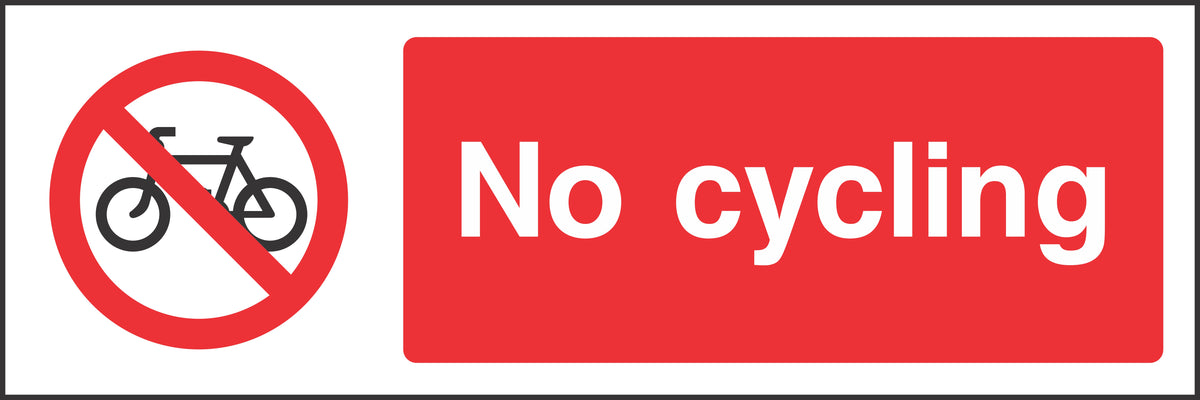 No cycling Sign