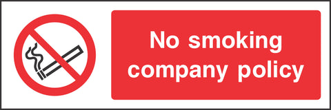 No smoking company policy Sign No smoking company policy Sign