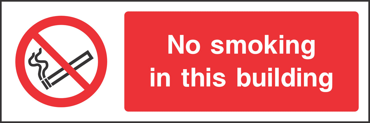 No smoking in this building Sign