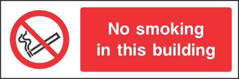 No smoking in this building Sign No smoking in this building Sign