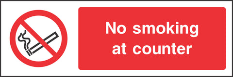 No smoking at counter Sign No smoking at counter Sign
