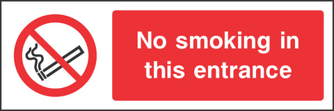 No smoking at this entrance Sign No smoking at this entrance Sign