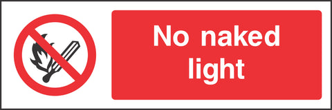 No naked Light Sign No naked Light Sign