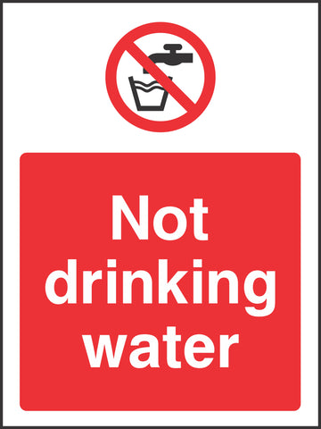 Not drinkiing water Sign Not drinkiing water Sign