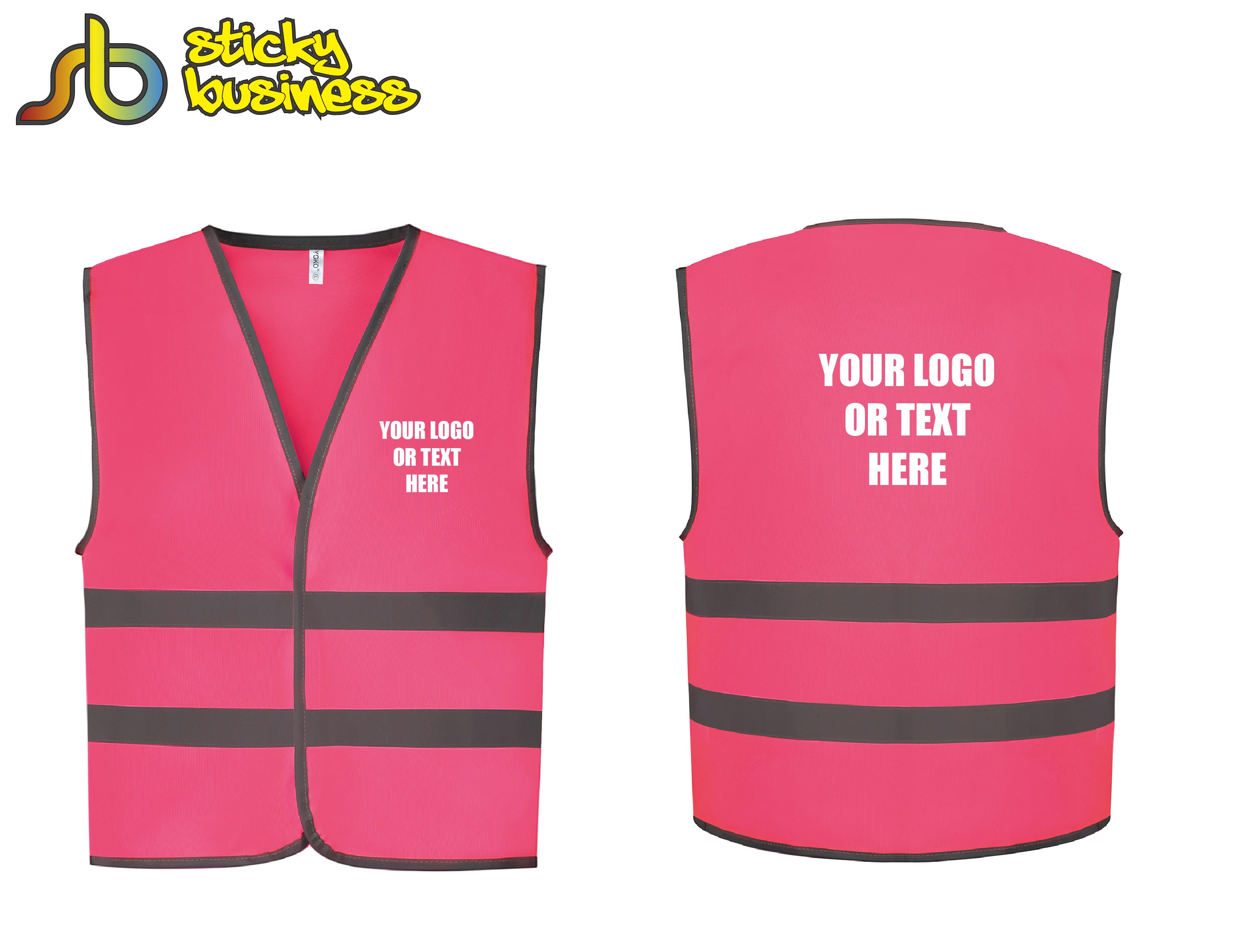 Custom Kids Hi-Vis Vest – Sticky Business - Main Image