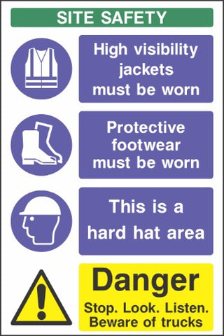 Site safety sign H