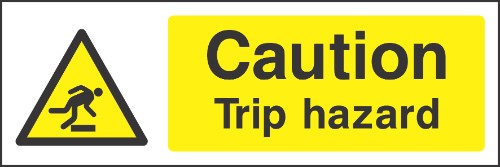 Caution Trip Hazard sign