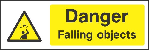Danger Falling objects sign