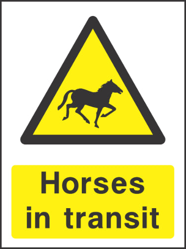 Horses in Transit Sign