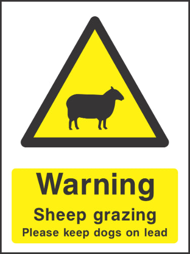Warning Sheep Grazing Sign