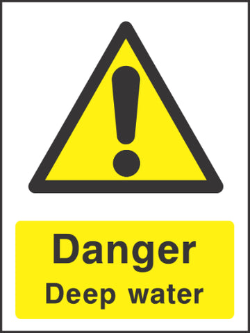 Danger Deep water Sign