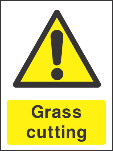 Grass cutting Sign