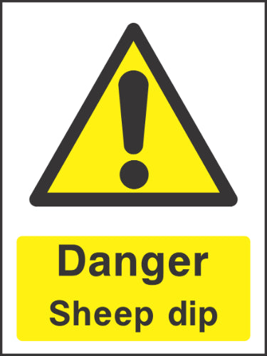 Danger Sheep dip Sign