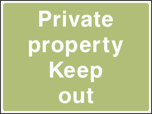 Private Property Keep out Sign