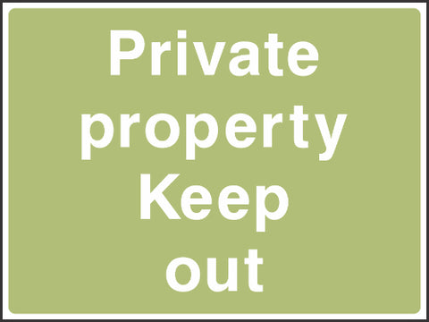 Private Property Keep out Sign