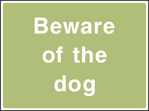 Beware of dog Sign