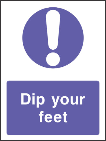Dip your feet Sign