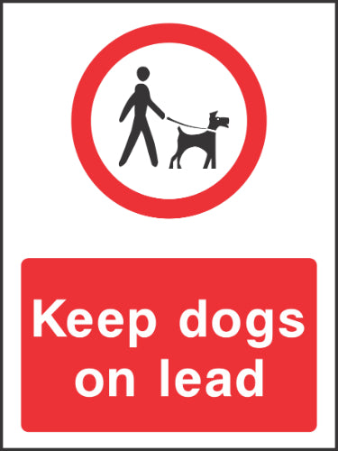 Keep dogs on lead Sign