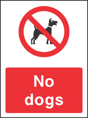 No dogs Sign