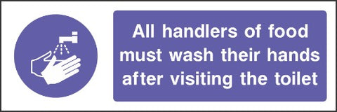Wash your hands after visiting the toilet sign