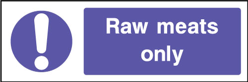 Raw meats only sign