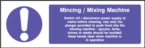 mincing/mixing machine sign