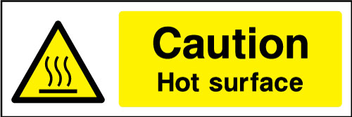 Caution Hot surface sign