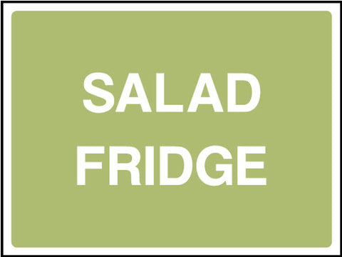 Salad fridge sign