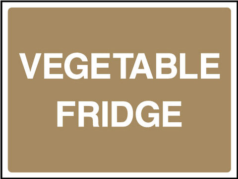 Vegetable fridge sign