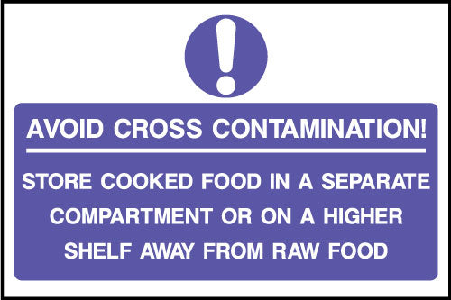 avoid cross contamination sign