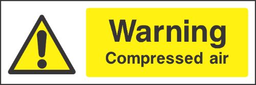 Warning compressed air sign
