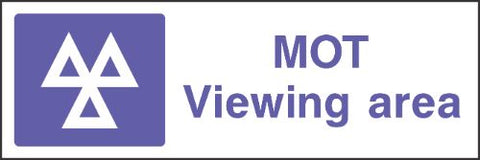 MOT viewing area sign – Sticky Business