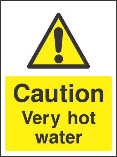 Caution very hot sign