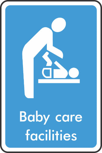 Baby care facilities sign