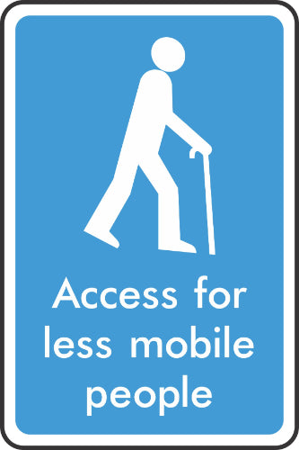 access for less mobile people sign