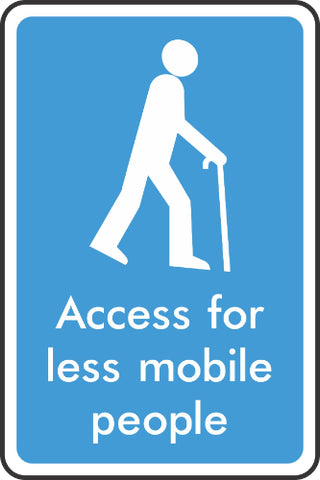 access for less mobile people sign