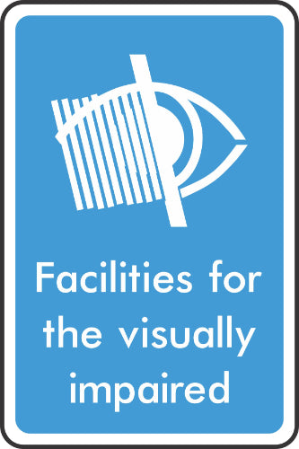 facilities for the visually impaired sign