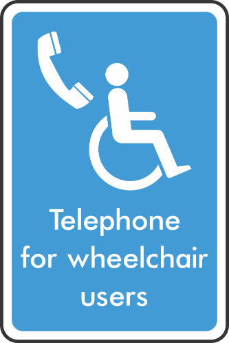 telephone for wheelchair useres sign