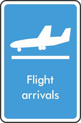 flight arrivals sign