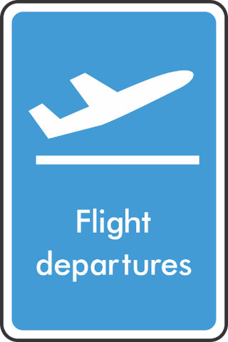 flight departures sign
