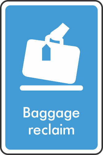 baggage reclaim sign