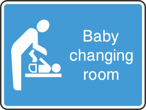Baby changing room sign