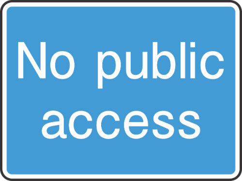 no public access sign