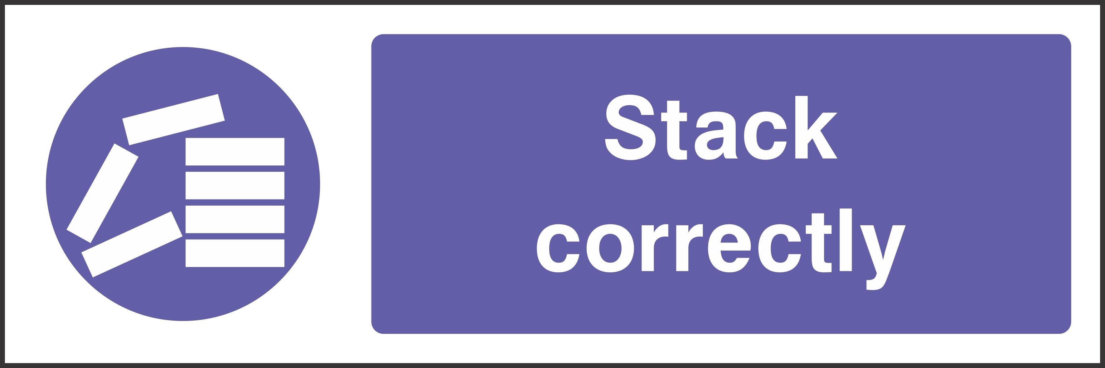 Stack corrctly sign