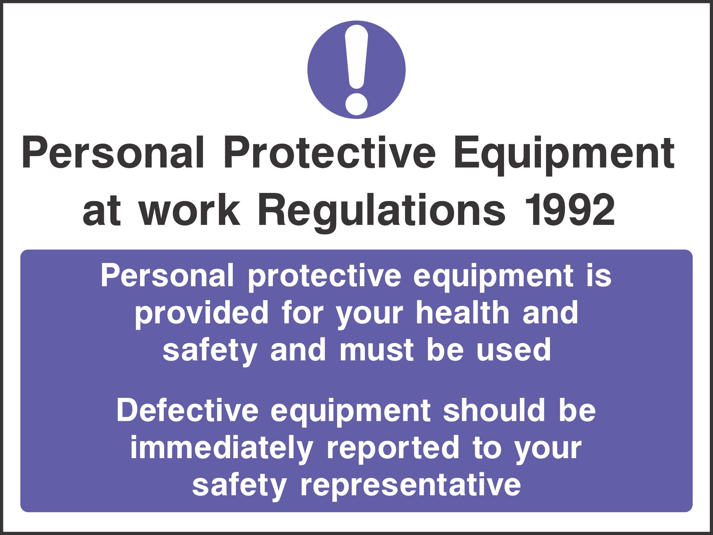 personal protective equipment at work regulation 1992