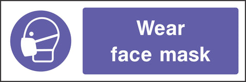 Wear face mask sign